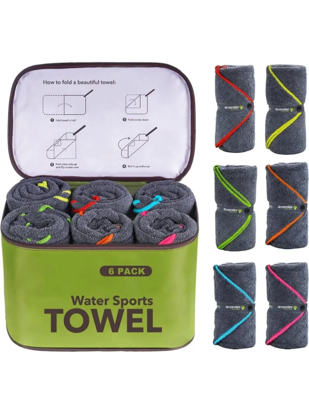 Quick Dry Microfiber Travel Towels Set - Super Absorbent, Lightweight & Compact
